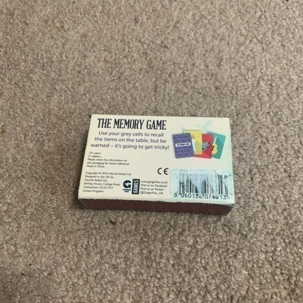 The Memory Game New never‎ used